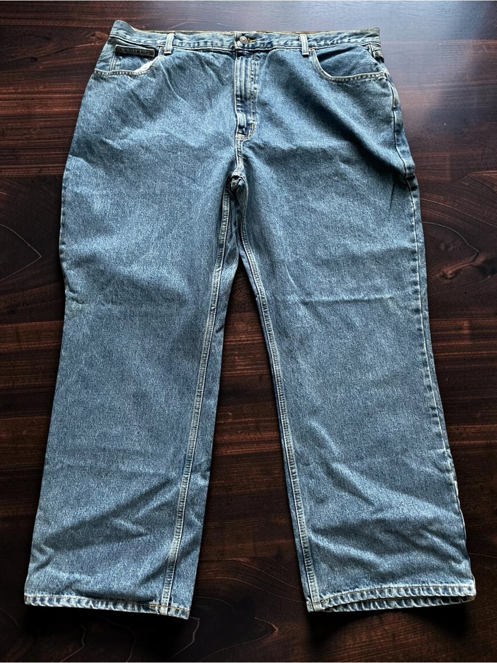 Arizona Jean Company Loose Fit Stonewash Men’s Blue Jeans Size 42x30